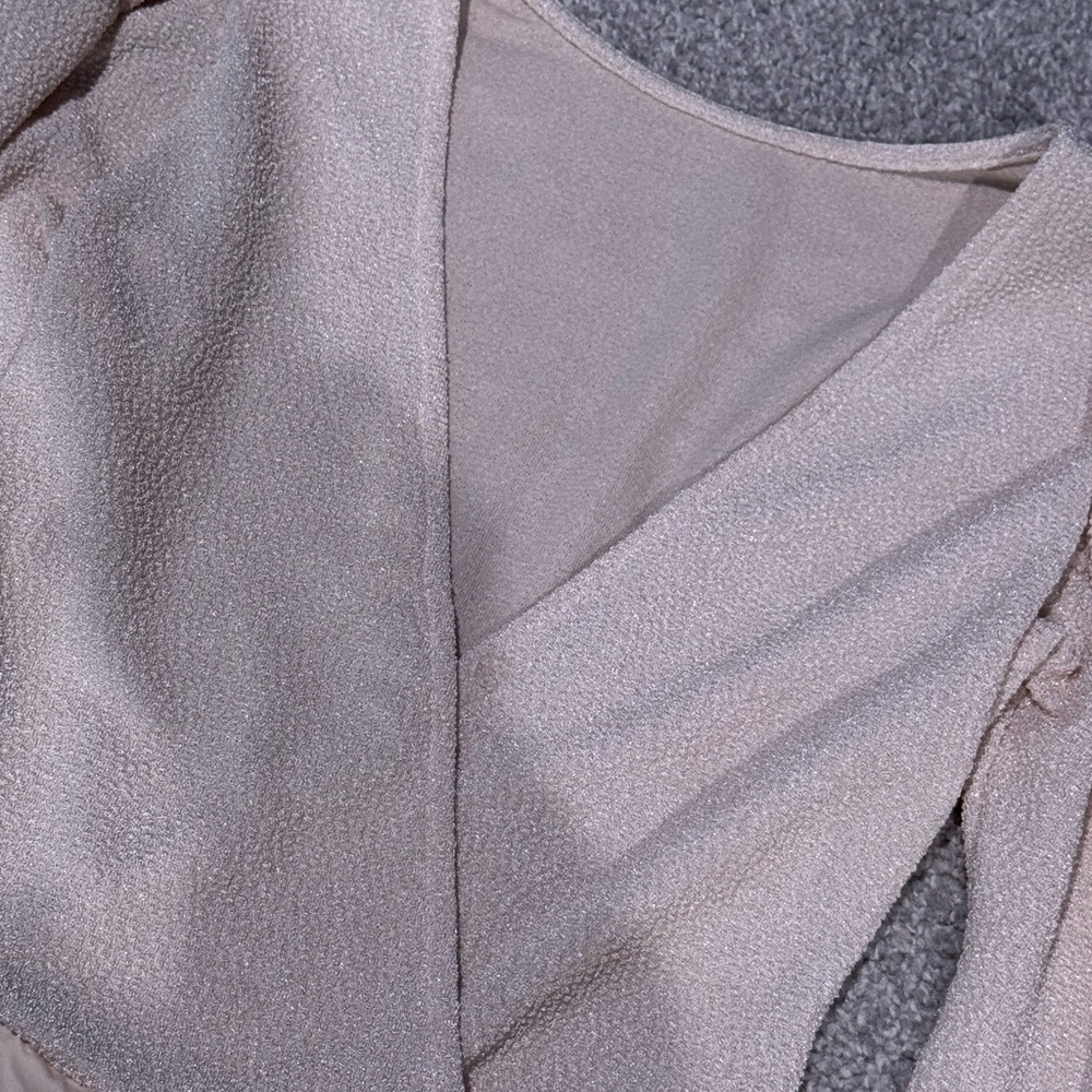 Elegant Beige Open Back Women's Top